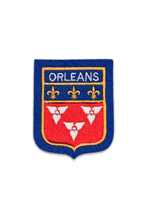 Ecusson Patch Jeanne D'Arc - Blason Pucelle D'Orléans Brodé - Dos Scratch + Support à Coudre - Made In France