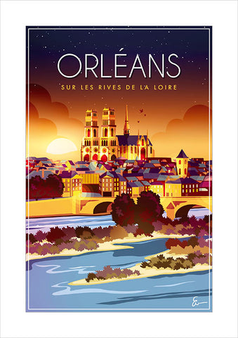 Carte postale - Orléans sur les rives de la Loire